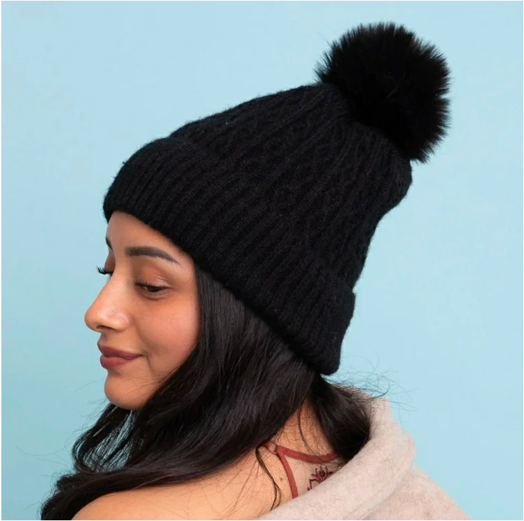 CABLE KNIT CUFFED BEANIE FOR ADULT